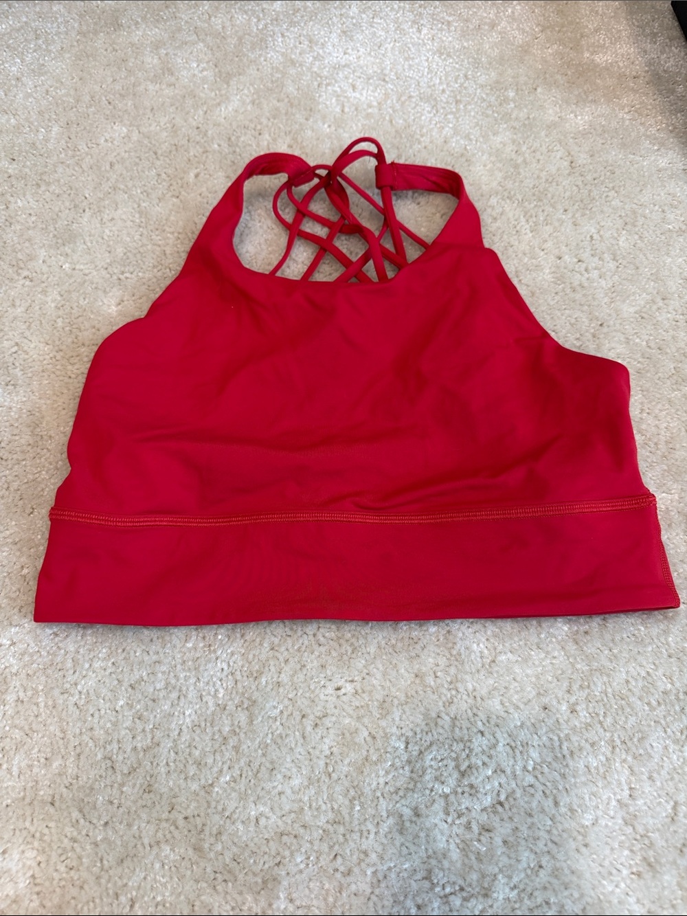Lululemon red sports bra size 12